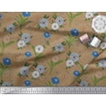 thumbnail image 3 of Soimoi Cotton Cambric Fabric Leaves & Carnation Floral Decor Fabric Printed Yard 42 Inch Wide, 3 of 3
