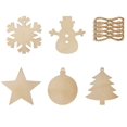 thumbnail image 3 of 50 piezas de colgantes para árbol de Navidad, adornos navideños de bricolaje, discos de madera, estrellas de madera, copos de nieve y muñecos de nieve de madera, discos de madera redondos,, 3 of 8