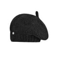thumbnail image 2 of Deago Women French Beret Hat Knit Warm Beanie Cap Classic Solid Color Autumn Winter Hats (Black), 2 of 8