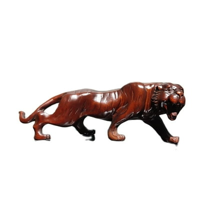 Nice Wood Carved Tiger Appealing Sculpture Lovely Woodwork Wall Desk Home Decor decorative sculpture home decor