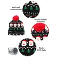 thumbnail image 4 of PRETXORVE Christmas Decorations, Winter Fashion Led Santa Hat, Santa Claus Pom-Pom Patterned Knitted Hat, Warm Ear Muffs, Wool Hat, Christmas Decorations, 4 of 6