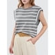thumbnail image 3 of Camiseta Sin Mangas Informal de Verano para Mujer, Rayas Grises, XXL, 3 of 6
