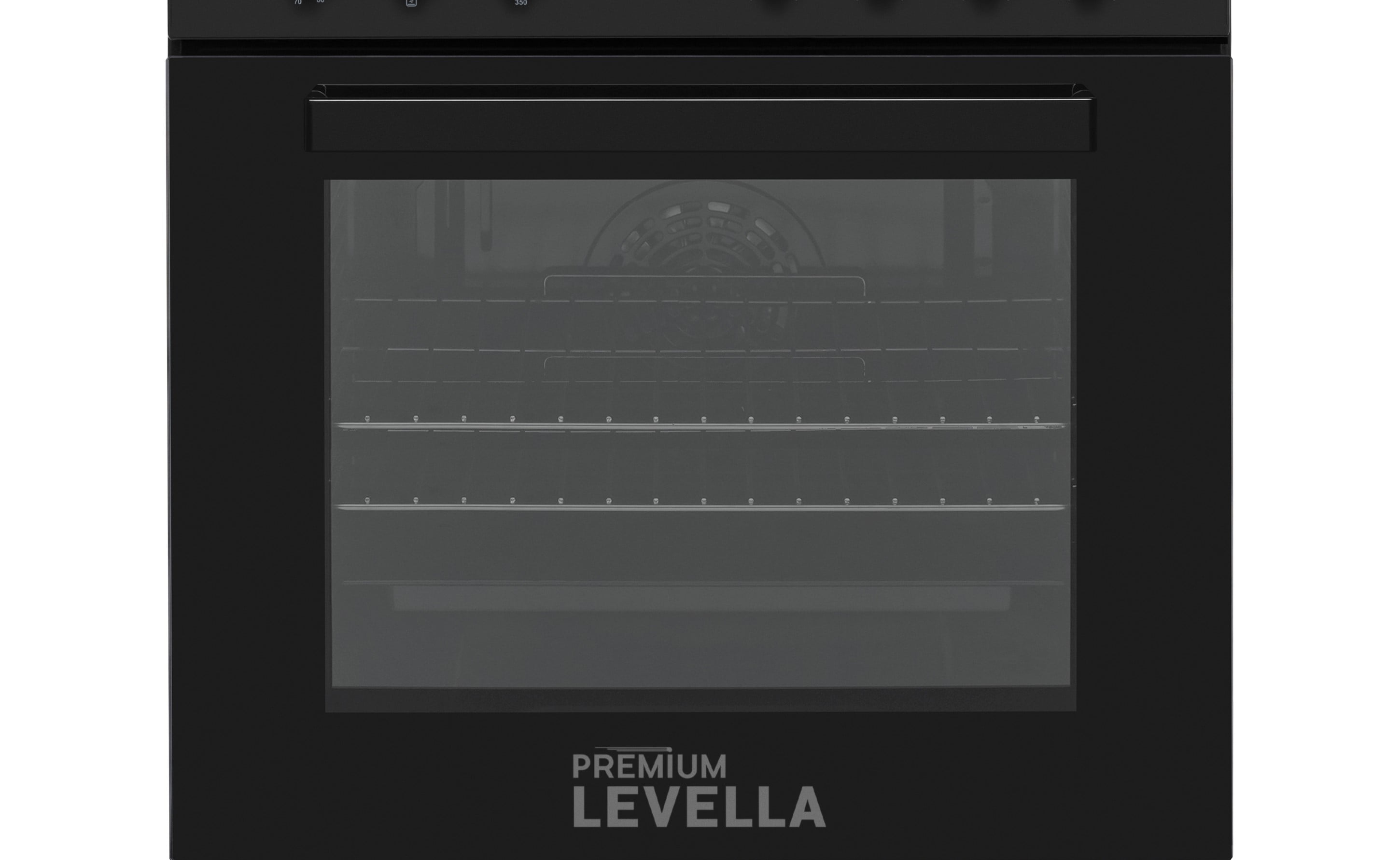 Premium Levella PREV2407VB 24" Vitroceramic Cooktop Electric Range with 4 Burners and 2.4 Cu. Ft. Single Convection Oven - Black