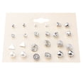 thumbnail image 2 of Juego de aretes de cristal Sunnimix hipoalergénicos 12 pares, 2 of 7