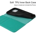 thumbnail image 6 of for iPhone 11 Wallet Case with RFID Blocking Card Slots Holder and Wrist Strap,Flip Folio Magnetic Closure,Kickstand,Genuine Leather Cover Case for iPhone 11 6.1",Pure Green, 6 of 16