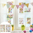 thumbnail image 7 of SLYNSHome - 9 Sheets - Easter Window Clings Cute Rabbit Wall Stickers Bunny & Eggs Flowers Wall Decals Peel and Stick for Home Party Nursery Window Door Decoration, 7 of 7