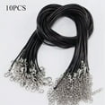 thumbnail image 1 of EIGTHTAIL 10Pcs Leather Wax String Lobster Clasp Chain Pendant Necklace Rope Cords DIY 2MM-coffee-2mm, 1 of 9