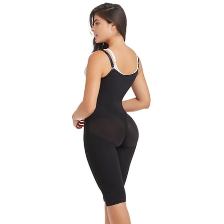 

Delie by Fajas D Prada Comfort Open Bust Knee-Length Body 009047
