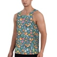 thumbnail image 2 of Xecao Foxes and Birds in Forest Men's Tank Top Workout Quick Dry Sleeveless Gym Jogging Muscle Shirts Summer Swim Beach Tops, 2 of 9
