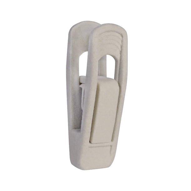 Clip para colgar ropa de 20 piezas, abrazadera de almacenamiento para secado de armario, soporte organizador, estante de flocado para el hogar, Almacenamiento y organización del hogar Beige Billuyoard HA072538-03
