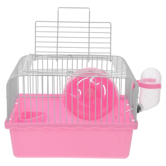 ELAYARD Elayard Hamster Cage Travel Carrier Pink ABS Spacious Interior Portable