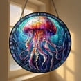 thumbnail image 4 of Ocean Jellyfish Ceramic Coasters, Coastal Nautical Tabletop Decor, Marine Inspired Drink Coaster Set for Home, 4 of 4