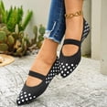 thumbnail image 6 of SuTry Women's Pointed Toe Flats Polka Dot Print Stretch Strap Lightweight Breathable Mesh Comfortable Casual Walking Shoes(41), 6 of 9