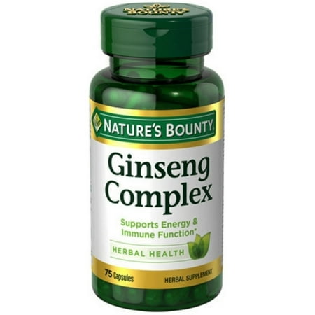 - Nature's Bounty Ginseng Complex Herbal Health Capsules 75 ea