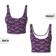 thumbnail image 5 of Haiem Carnival Masks and Beads Pattern Womens Sports Bra - U Neck Padded Low Impact Yoga Bra Workout Crop Top Gym Moisture-Wicking Workout Vest -X-Large, 5 of 9
