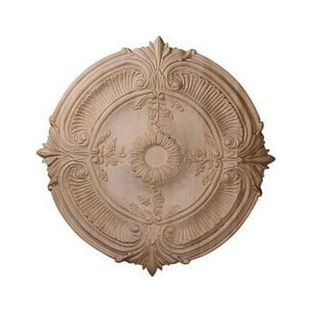 16"OD x 1 1/8"P Carved Acanthus Leaf Ceiling Medallion, Maple (Fits Canopies up to 2")