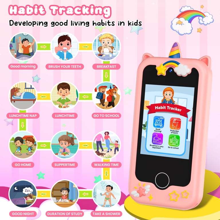 Téléphone Enfant 3,97 Pouces Tactile - Jouet éducatif Avec Jeux, Lecture, Dessin, 8 Go, Contrôle Parental, Dès 3 Ans