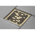 thumbnail image 3 of Kingston Brass BSF6310AB Watercourse Transit 4-Inch Brass Square Grid Shower Drain with Hair Strainer in Antique Brass, 3 of 7