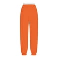 thumbnail image 2 of Olyvenn Double Waisted Sweatpants Women Drawstring Cargo Sweatpants Unisex Baggy Straight Leg Pants with Pockets Casual Joggers Orange L, 2 of 6