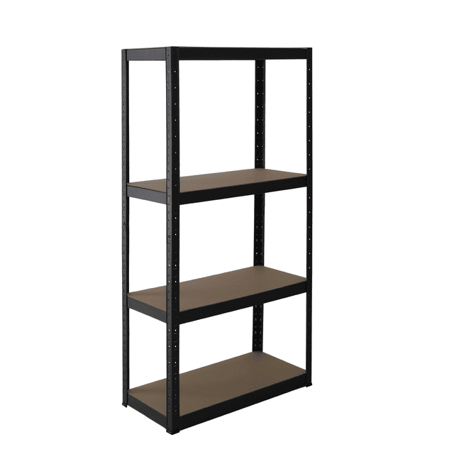 Estante Anaquel Organizador 4 Niveles Stock & Lock Color Negro Mueble Organizador Estante Multiusos