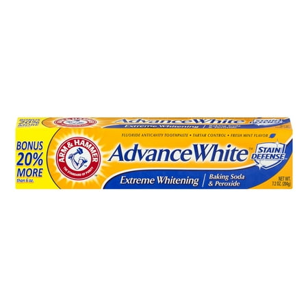 toothpaste fluoride anticavity flavor whitening hammer advance extreme mint arm oz fresh