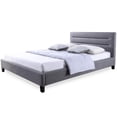 thumbnail image 1 of Hillary Upholstered King Platform Bed in Gray, 1 of 4