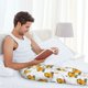 thumbnail image 5 of Fotbe Cute Duck With Headphone Pantalones de Pijama para Hombre, Pantalones de Dormir, Pantalones de Casa con Cintura Ajustable y Bolsillos-3X-Large, 5 of 6