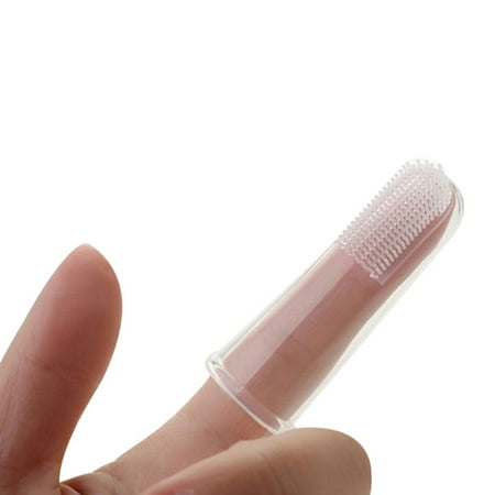 10PCS Pet Finger Tooth Brush, Transparent Soft Silicone Dog Cat Toothbrush For Curing Pet's Bad Breath Tartar Teeth And Usual Mouth (Best Cure For Bad Dog Breath)