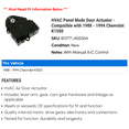 thumbnail image 2 of HVAC Panel Mode Door Actuator - Compatible with 1988 - 1994 Chevy K1500 1989 1990 1991 1992 1993, 2 of 2
