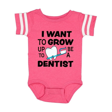 

Inktastic I Want To Grow up To Be a Dentist Gift Baby Boy or Baby Girl Bodysuit