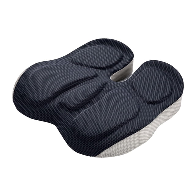 Cojín de asiento Zulema espuma viscoelástica antideslizante cómodo transpirable para silla de oficina Gris