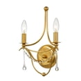 thumbnail image 4 of Crystorama Metro 14 1/2"H Antique Gold 2-Light Wall Sconce, 4 of 7