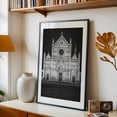 thumbnail image 5 of Basilica di Santa Croce, Firenze 02 B&W - Florence Tuscany Italy Photography Architecture Black and White City Night Sky Minimalist Travel Poster Black Framed Wall Art Print 5 x 7 inches, 5 of 8