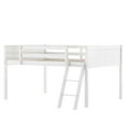 thumbnail image 6 of Full Size Wood Low Loft Bed with Ladder, Ladder Can be Placed on the Left or Right(White), 6 of 12