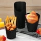 thumbnail image 3 of 100 vasos desechables para papas fritas, soportes para gofres, bandejas para helados, conos de papel, suministros para llevar postres y bufés de comida para fiestas, color negro., 3 of 3