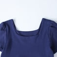 thumbnail image 5 of HILEELANG Toddler Girls 2-8T 100% Cotton Tiered Colorblock Dress Navy Colorblock Short Sleeve Casual Dress Size 3T, 5 of 7