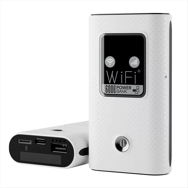 Enrutador LTE 4G, Módem Portátil Inalámbrico Wi-Fi, Minipunto de Acceso para Exteriores, MiFi de Bolsillo, Ranura para Tarjeta SIM de 150 Mbps, Batería Externa de 6000 MAh.