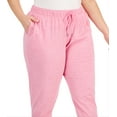thumbnail image 2 of ID Ideology Off Duty Plus Size Jogger Pants Candy Pink Heather 3X, 2 of 3