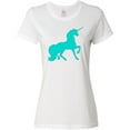 thumbnail image 3 of Inktastic Aqua Unicorn Women's T-Shirt, 3 of 5
