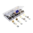 thumbnail image 2 of 40 Pieces Buttons Home Supplies Metal Buttons Handbag Bag Clasps Snap 14mm, 2 of 9