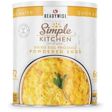 ReadyWise Dried Powdered Eggs, Shelf Stable, 72 Servings Delivery Can