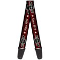 thumbnail image 1 of GM General Motors Guitar Strap, Chevrolet Bowtie Since 1911 Stars Stripe Black Red Ivory, 2 Inches Wide, 1 of 5