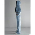 thumbnail image 3 of Cenuakty Women Fall Pants Outfits Solid Color Zipper Long Sleeve Hoodies Sweatshirts High Waist Loose Pants 2 Pieces Clothes Set, 3 of 5