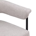 thumbnail image 4 of Meridian Furniture Malin Taupe Linen Textured Fabric Dining Chair (Set of 2), 4 of 8