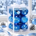 thumbnail image 5 of CuiLiyq 12Pcs Christmas Balls Ornaments, 1.6 Inch Hanging Balls, Shatterproof Plastic Decorative Hanging Ornaments, Baubles for Xmas Tree Party Wreath Decoration (Blue), 5 of 6