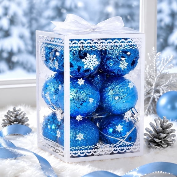 Fabric Christmas Ball Ornaments Shatterproof Hanging Decor Balls for Xmas Tree Wreath Garland Holiday Decoration