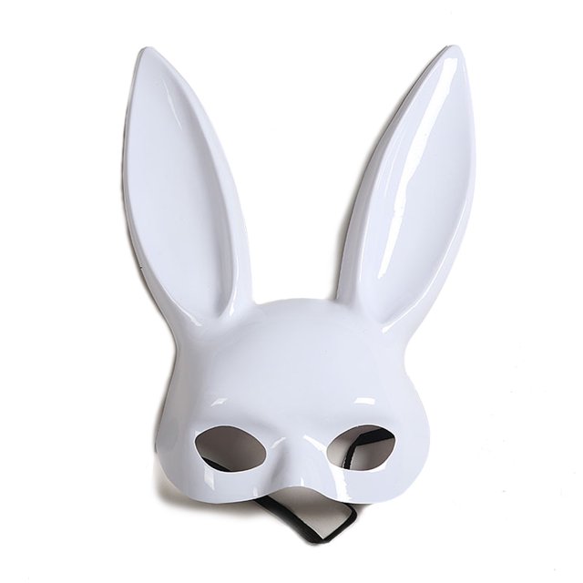 Máscara de conejito, máscara de conejo de mascarada para mujer para cumpleaños, Pascua, Halloween, accesorio de fiesta