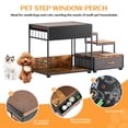 thumbnail image 3 of Pet Step Window Perch, Pet Bunk Bed Perch with Sponge and Storage, Modern Pet Double Seat Platform with Removable Seats and Non-slip Pad for Bedside, Indoor, 3 of 8