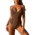 thumbnail image 1 of Maillot de Bain Femme Contrasté Côtelé, 1 of 6