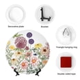 thumbnail image 4 of Picia Autumn Garden Pattern Bone China Decorative Plate – Wall Decor with Stand and Adhesive, Elegant Ornament for Living Room, Office, or Entryway-8in, 4 of 6